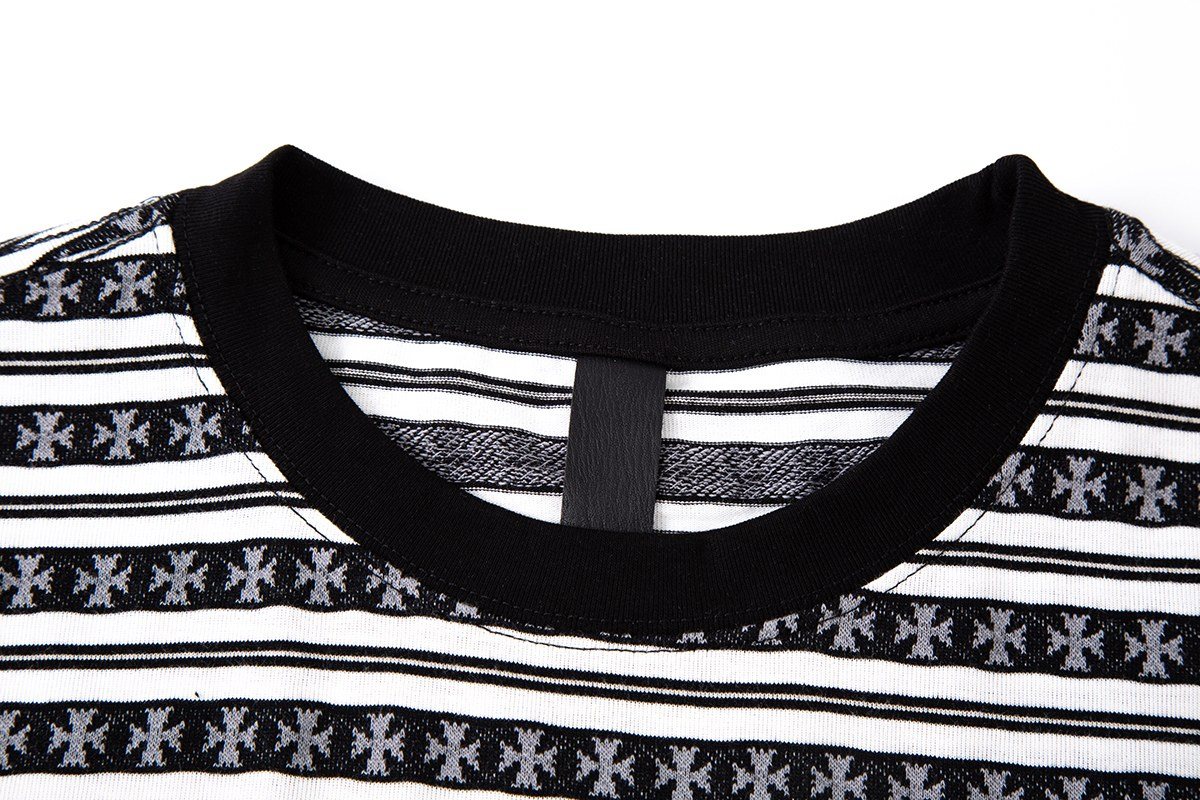 Test2-Chrome Hearts Striped Jacquard Knit T-Shirt ¡ª detail