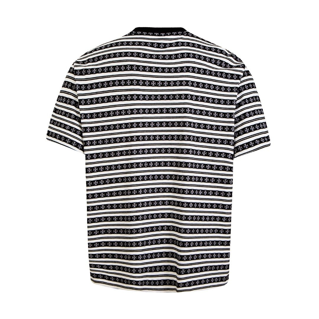 Test2-Chrome Hearts Striped Jacquard Knit T-Shirt ¡ª back