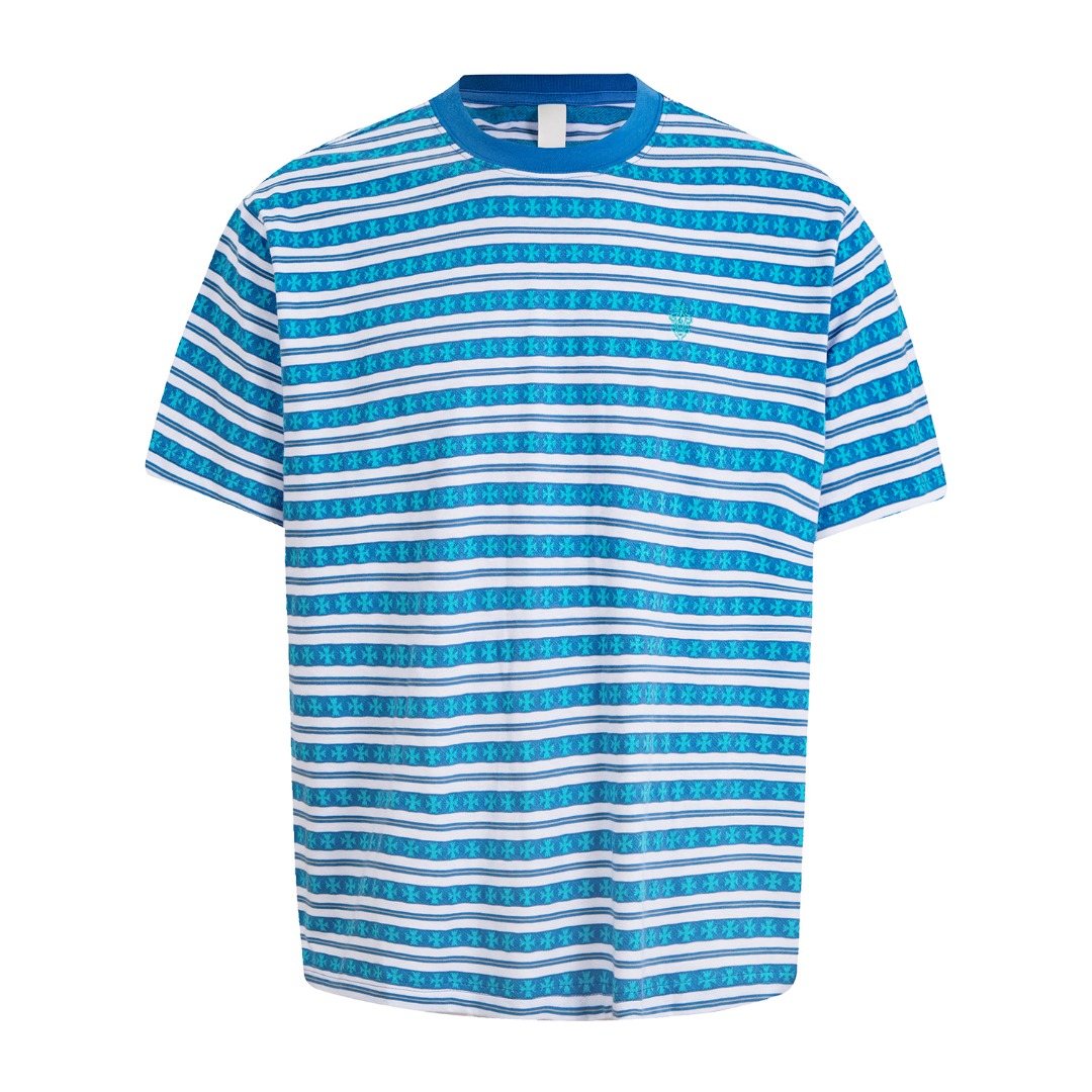 Test2-Chrome Hearts Striped Jacquard Knit T-Shirt ¡ª front