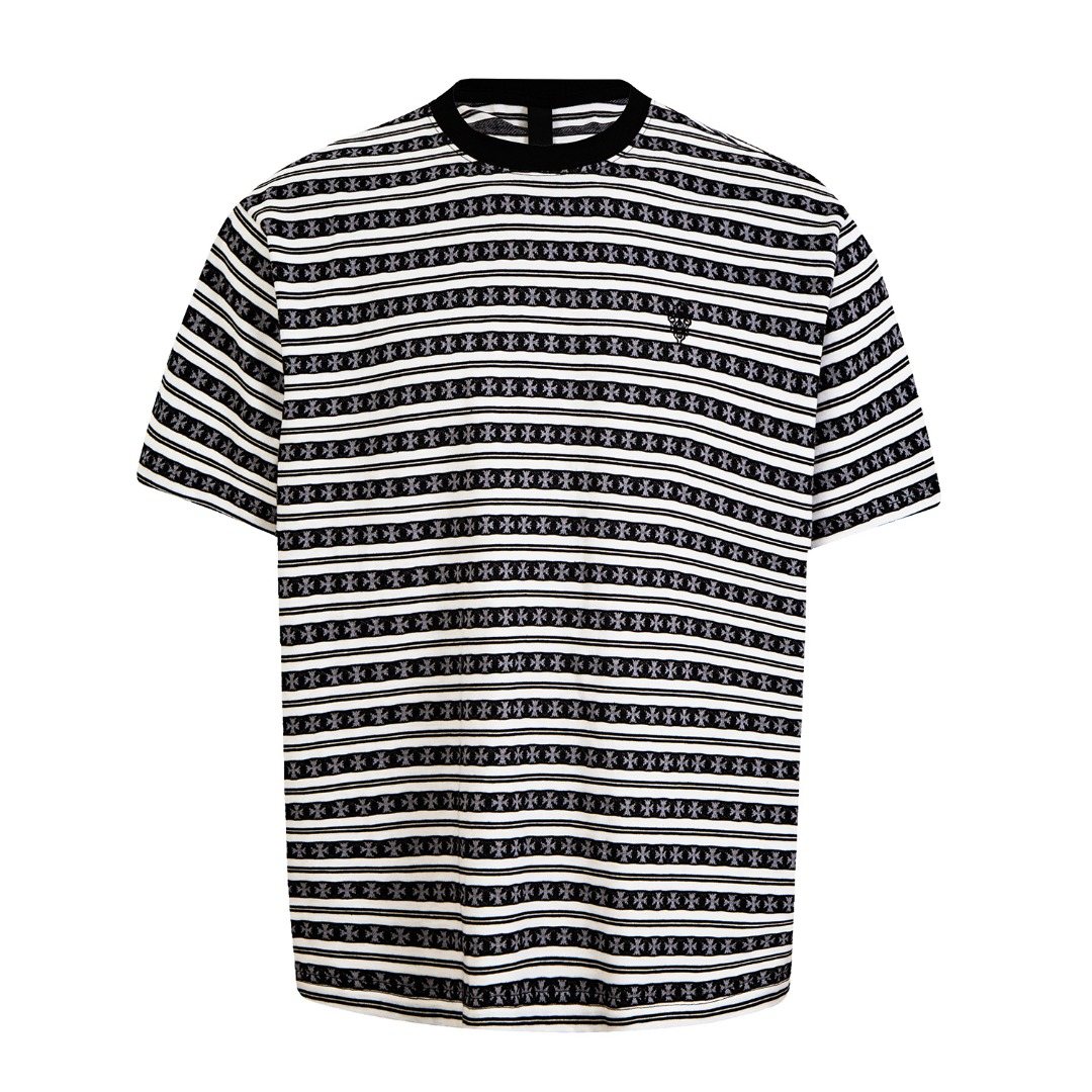 Test2-Chrome Hearts Striped Jacquard Knit T-Shirt ¡ª front