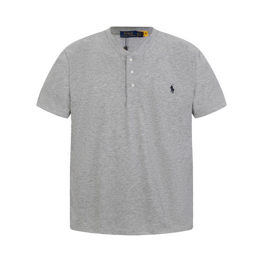 Test2-Ralph Lauren Embroidered Three-Button Henley Shirt ¡ª front