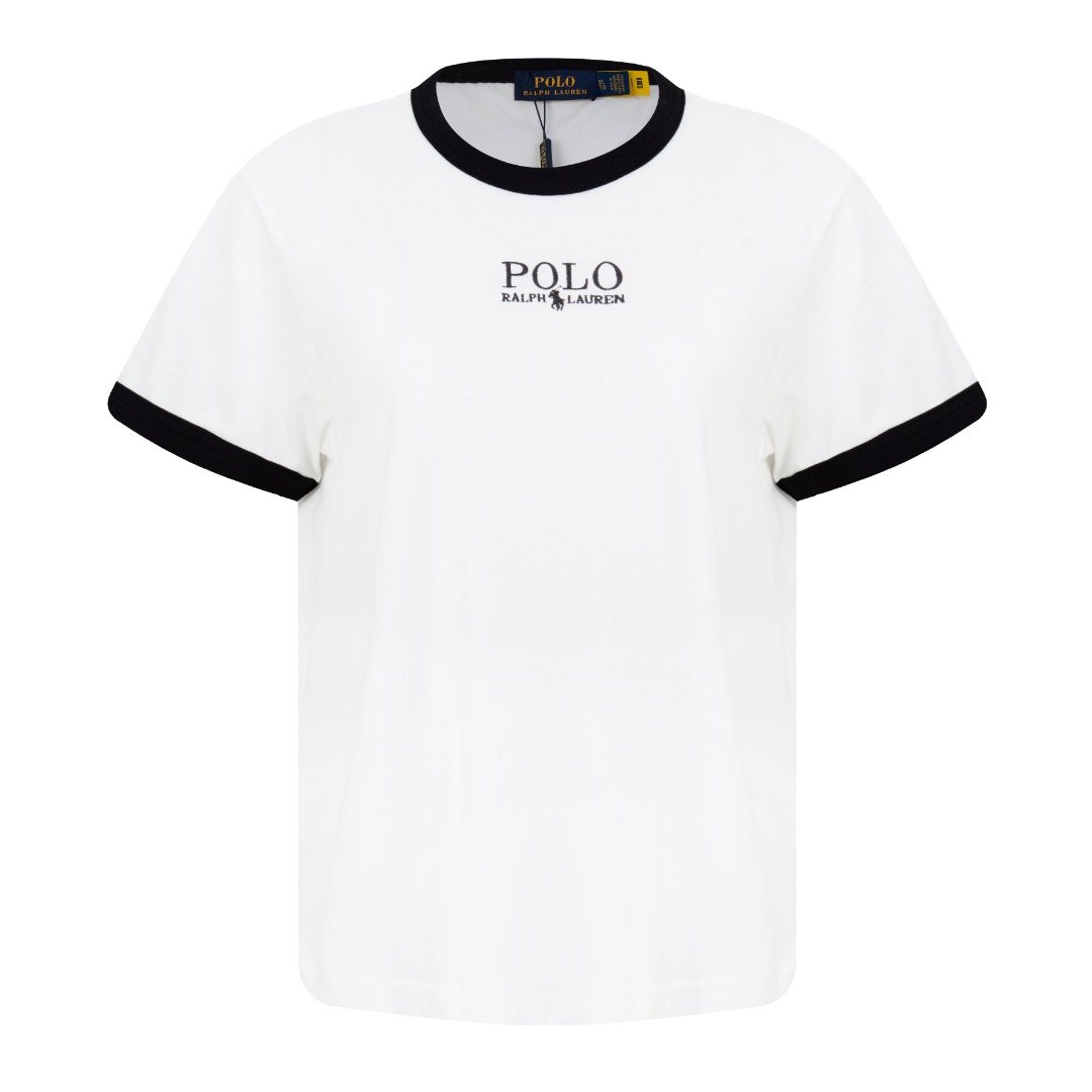 Test2-Ralph Lauren Contrast-Trim Logo T-Shirt ¡ª front