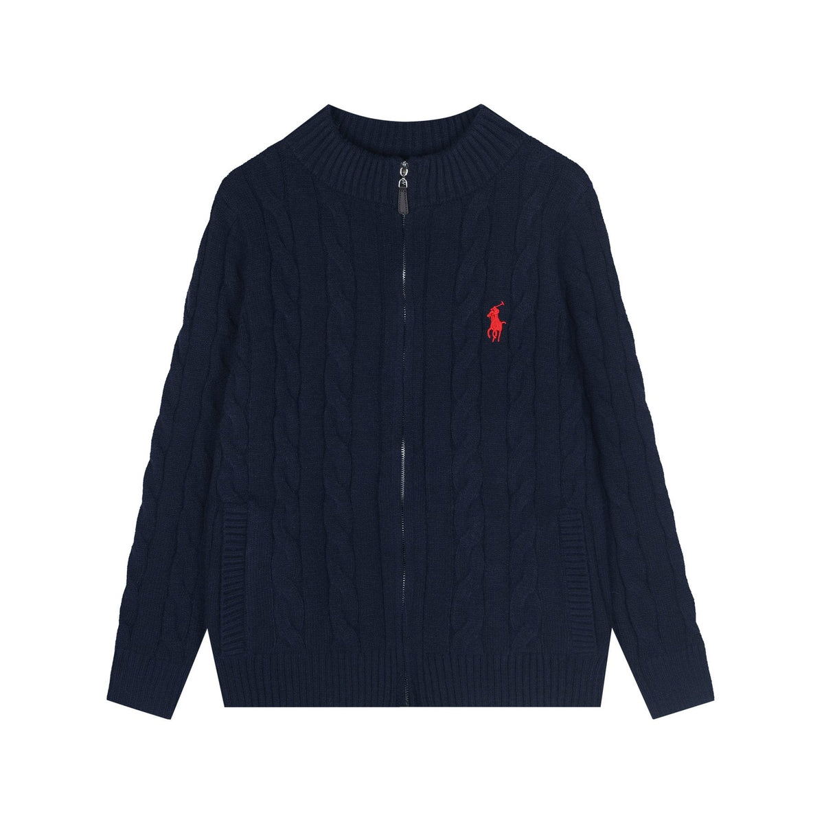 Test2-Ralph Lauren Full-Zip Cable-Knit Sweater ¡ª front