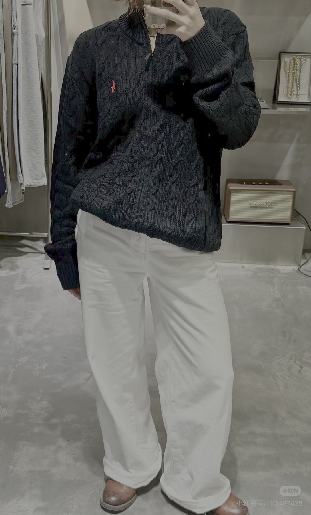 Test2-Ralph Lauren Full-Zip Cable-Knit Sweater ¡ª model