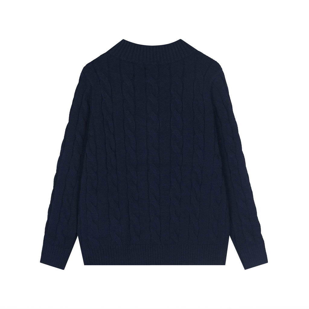 Test2-Ralph Lauren Full-Zip Cable-Knit Sweater ¡ª back