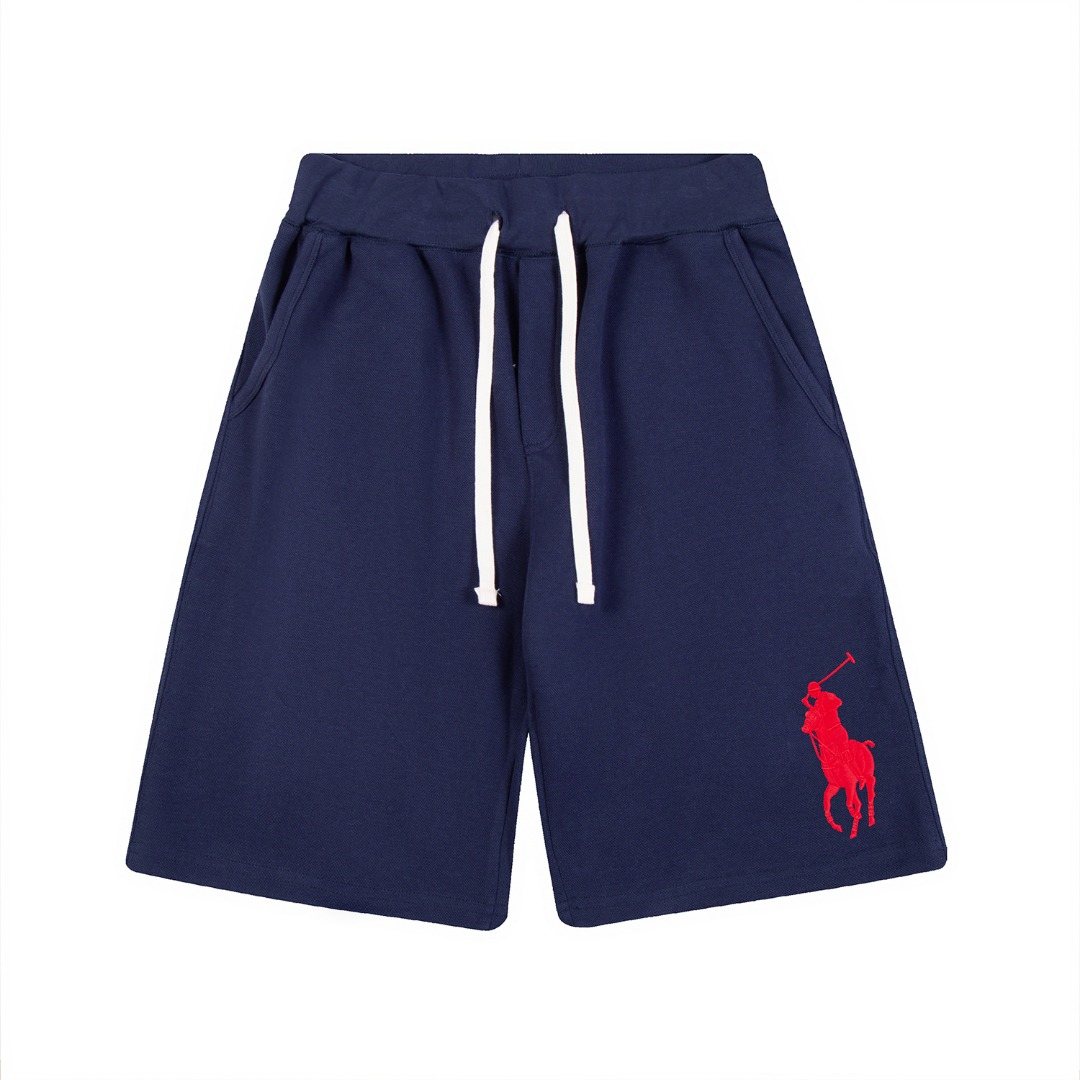 Test2-Ralph Lauren Big Pony Embroidered Drawstring Shorts ¡ª front